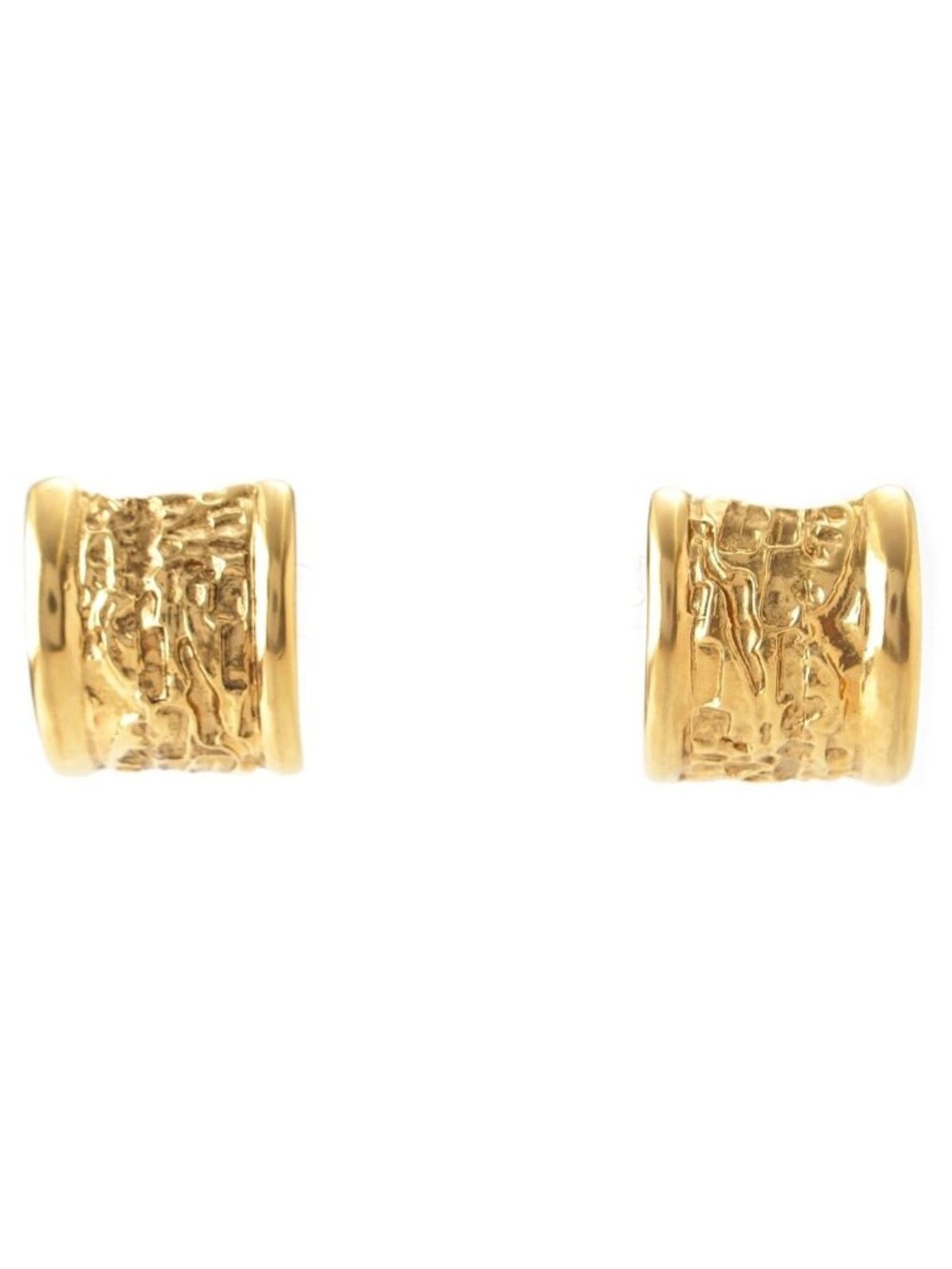 Saint Laurent Vintage Lava Earrings Gold